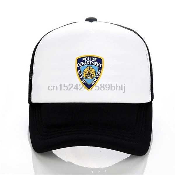 

Police Department Print Mesh Cap Baseball Cap Fashion Men Women Summer Trucker Cap Adjustable Case