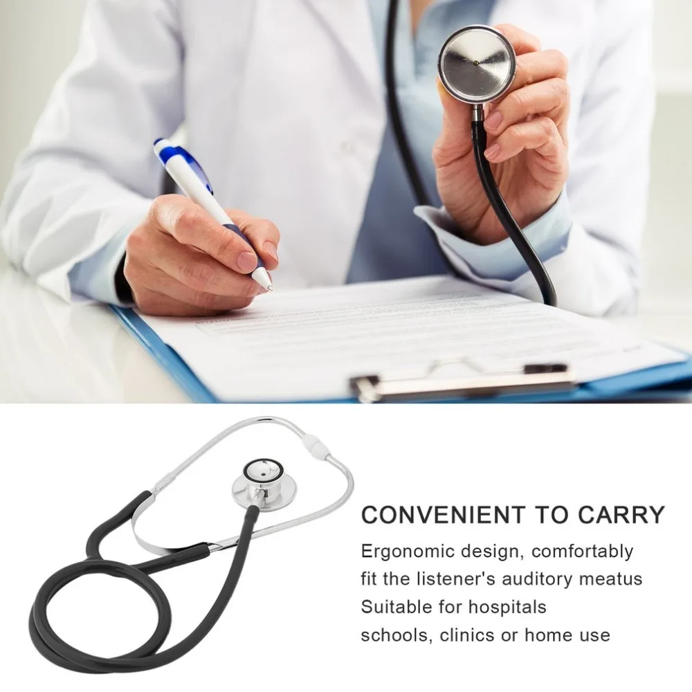 Double-sided Stethoscope Single Tube Doctors Nurse Medical Professional Cardiology Stethoscope Alloy Chestpiece Health Care