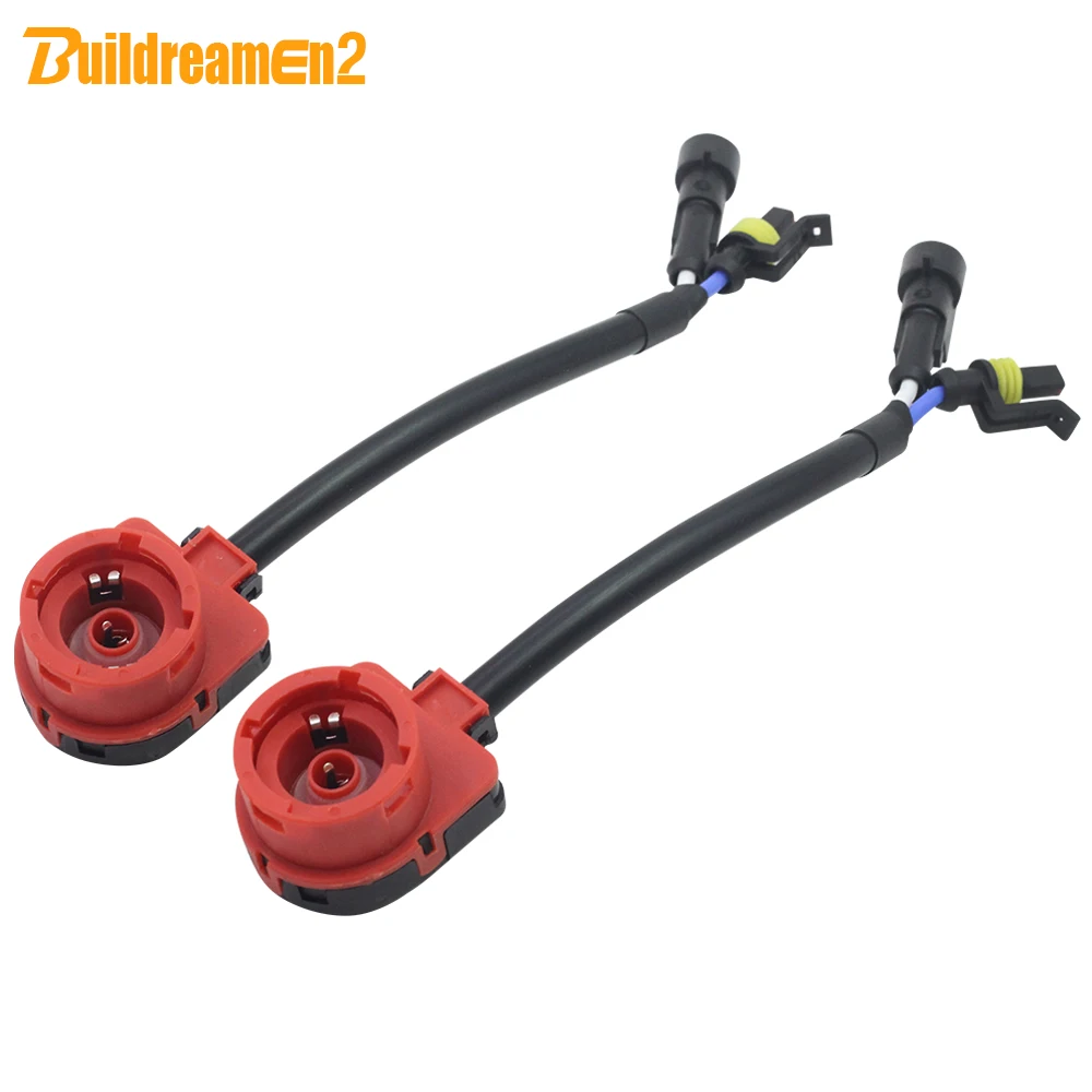 

Buildreamen2 2 X Car Accessories HID Harness Wring Converter Socket Adapter Wire AMP Plug Cable For D2 D2S D2R D2C Xenon Bulb