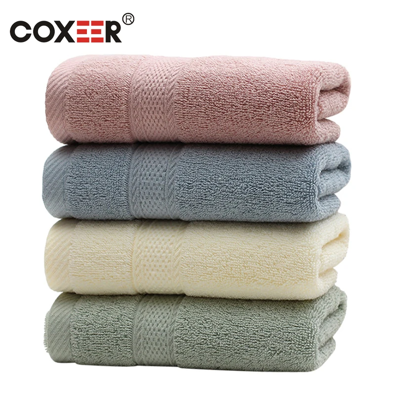 

coxeer 4Pcs Bathroom Hand Towel Sets Breathable Comfortable Cotton Washcloth Solid Color Face Towel Quickly Dry Towels Bathroom