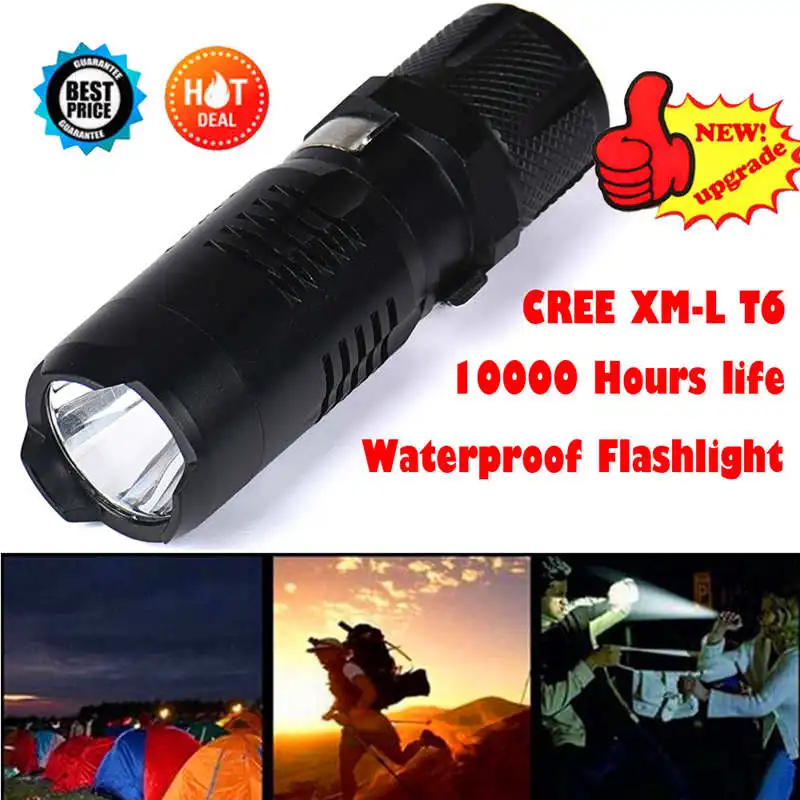 Super Bright X800 torch flashlight t6 Tactical Mini Flashlight LED Military Torch G700 powerful led flashlight fanatic #4S14 (2)
