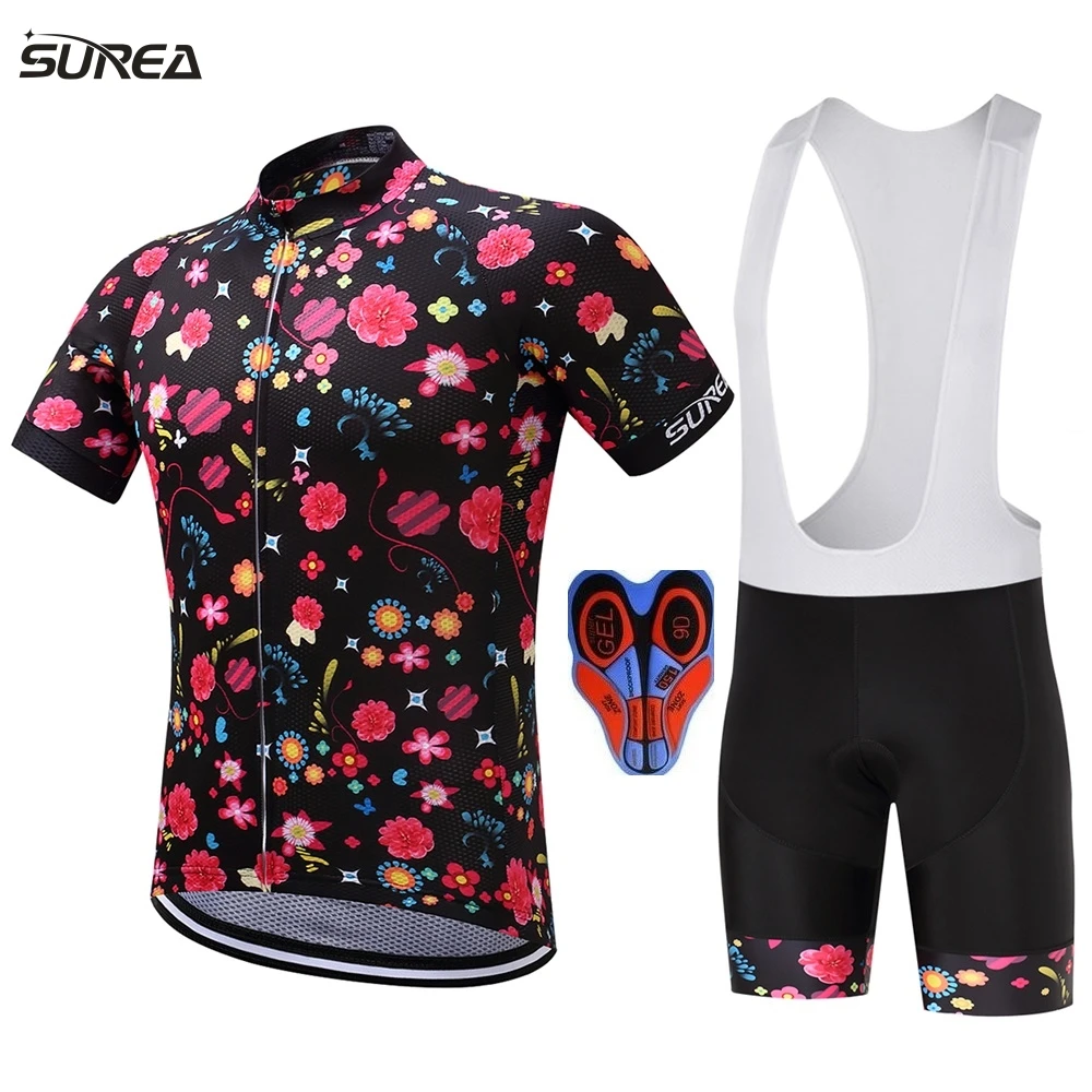 

2019 flowers bike jersey Cycling Jersey Summer Sportswear Bicicleta cycling Cycling Clothing Short Sleeves Ropa Ciclismo Hombre