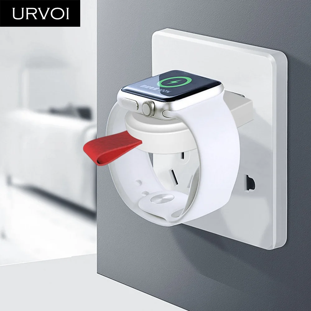 URVOI Беспроводное зарядное устройство для Apple Watch series 4 3 2 1 портативное USB зарядное устройство Удобная Магнитная подставка 2 Вт Входная Вилка Ремонт