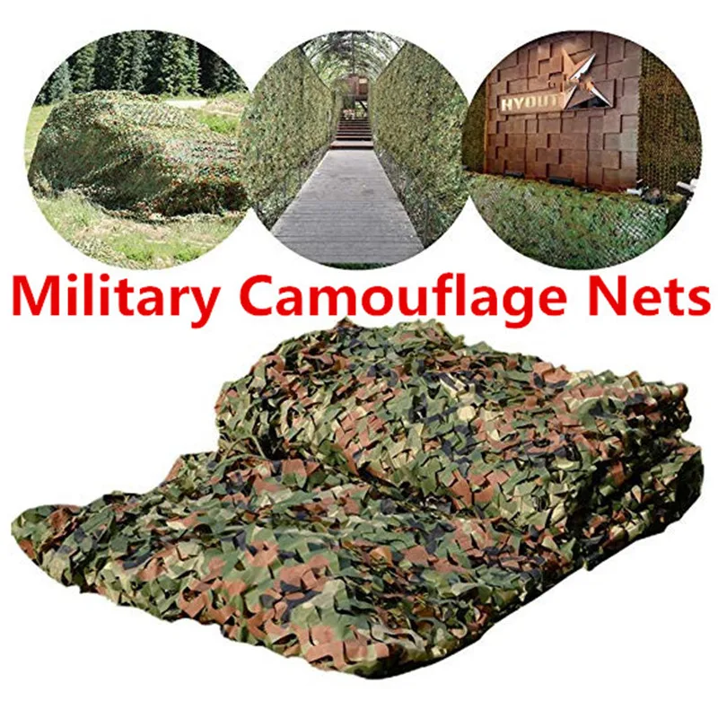 

Military Camouflage Netting Outdoor Camping Hunting Blinds Shooting Training CS Games Mesh Netting Beach Sun Shelter Car Cover
