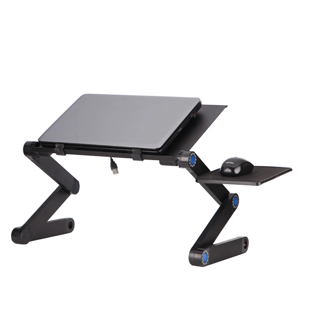 Dropshipping Portable Foldable Adjustable Folding Table For Laptop Desk Computer Mesa Para Notebook Stand Tray For Sofa Bed Red