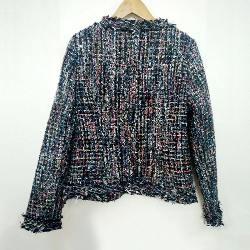 Promo tweed jacket coat ladies autumn / winter new high-end small fragrant wind beaded jacket a generatio
