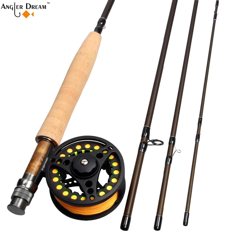 Fly Fishing Combo 3 5 8WT 8,3/9FT углеродное волокно нахлыстовая удочка и большая беседка алюминиевая муха катушка и WF Fly Рыболовная линия подложка