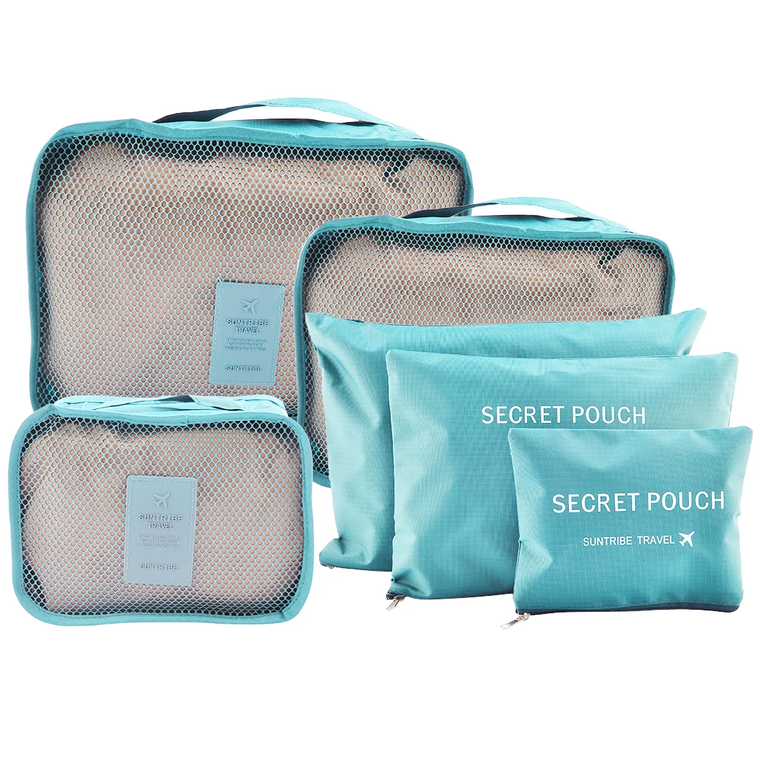 New Free Shipping 6Pcs Waterproof Travel Storage Bags Packing Cube