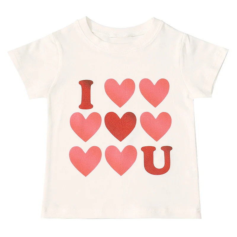 Babyinstar/Детские летние футболки унисекс г. Белая футболка с короткими рукавами и буквенным принтом для девочек топы для малышей, футболки для маленьких мальчиков - Цвет: LHI30White