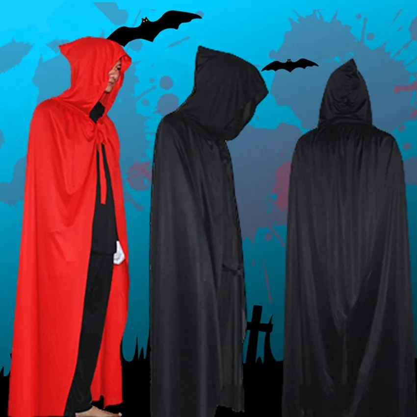 2016 unisex Halloween cape cospaly clothing black cloak Death vampires