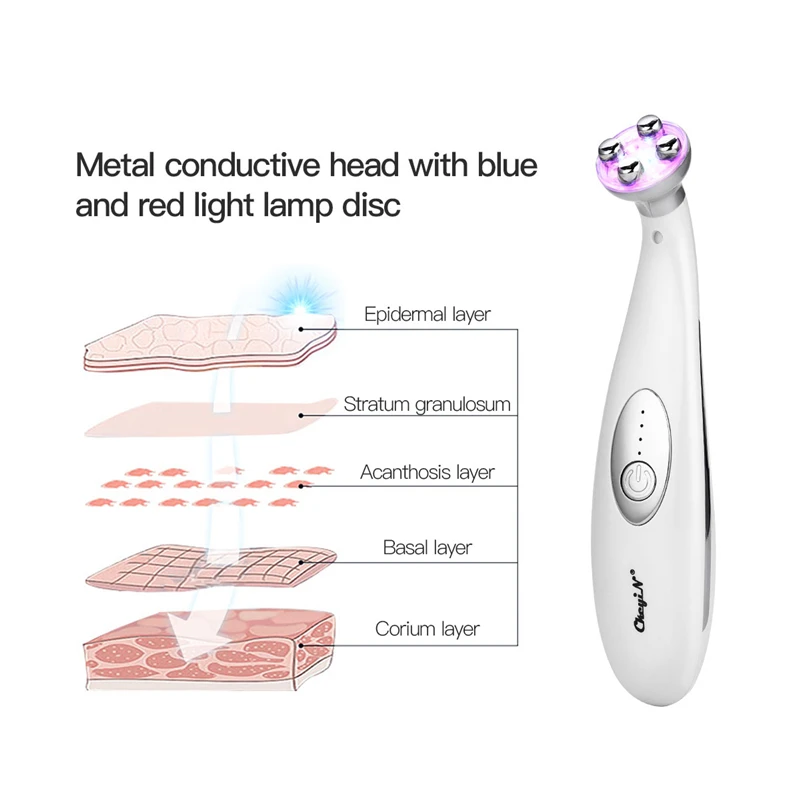 RF& EMS радио Мезотерапия Электропорации лица красота ручка Радио Частота светодиодный фотон для омоложения кожи лица удаления морщин P46