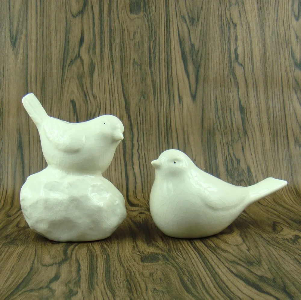 Фарфоровые фигурки птиц ручной работы Керамические миниатюры Dickybird Knickknack