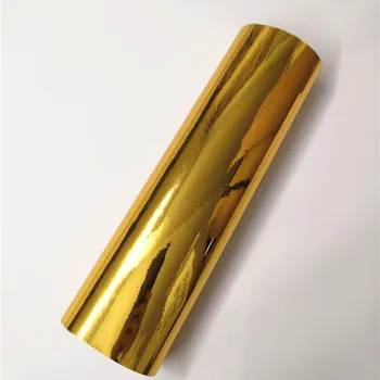 

50x152cm stretchable silver/Gold Chrome Air Bubble Free Mirror Vinyl Wrap Film Sticker Sheet emblem Car Bike Motor Body Cover