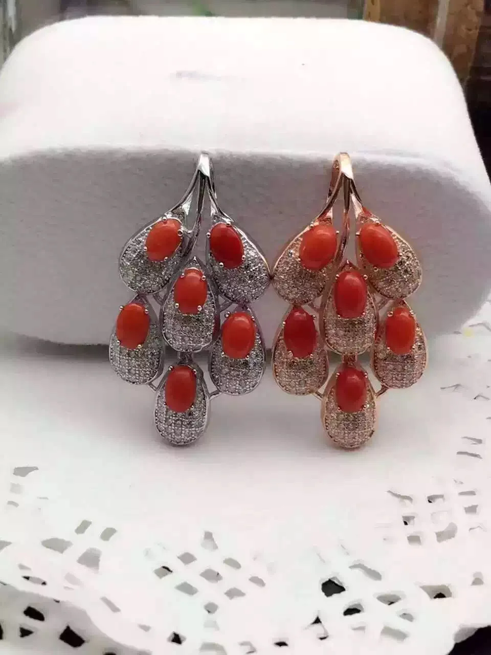 Натуральные красные коралловые Подвески S925 Серебряный натуральный драгоценный камень кулон Цепочки и ожерелья модный роскошный большой лист фрукты для женщин ювелирные изделия