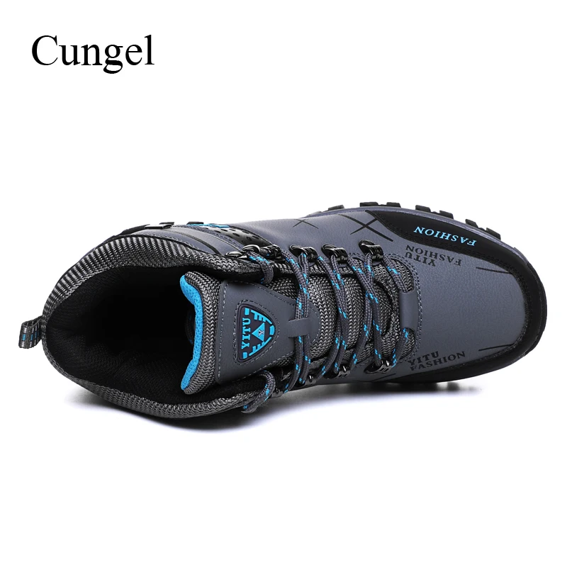 Cungel/осенне-зимние мужские кроссовки для походов на открытом воздухе; теплые ботинки; нескользящие амортизационные ботинки; обувь для альпинизма