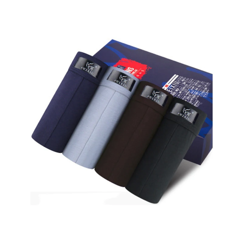 

High Quality Four-piece Suitable Male Boxershort Men Men's Underwear Natural Cotton Boxer Underwear Fhion personality
