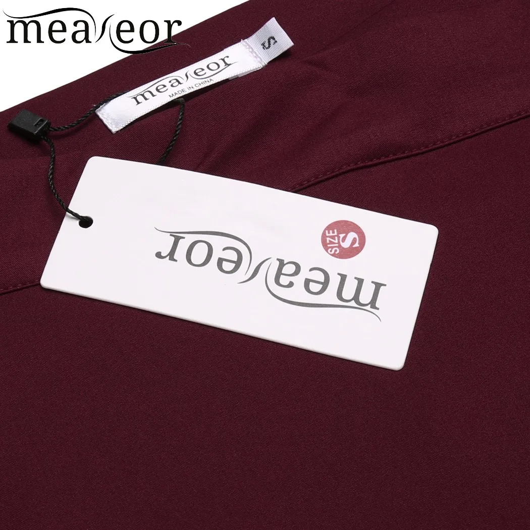Meaneor/женская элегантная винтажная трапециевидная однотонная Расклешенная юбка с
