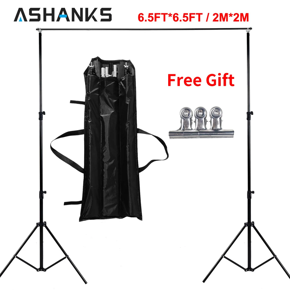 

Ashanks Photo Video Studio 6.5Ft Adjustable Muslin Background Backdrop Support System Stand