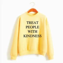 Harry Styles, угощайте людей добротой, Женская толстовка, повседневный теплый пуловер, худи, женский джемпер с длинным рукавом, Осень-зима