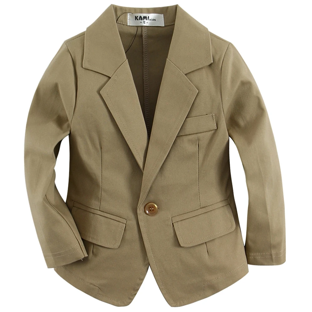 new arrival woven cotton 100 toddler BOY blazer BB151202A solid khaki