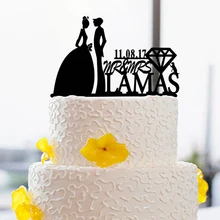 Wedding Personalized Cake Topper Custom Cake Toppers Bride And Groom Acrylic