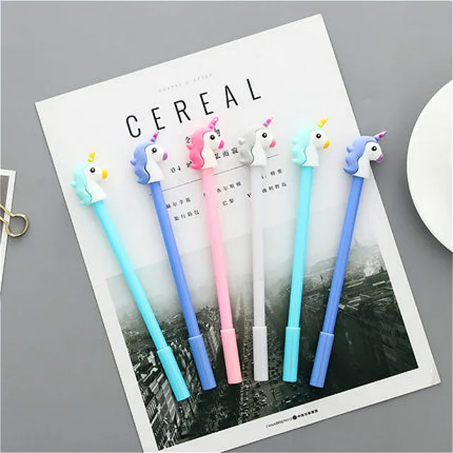 

1pcs Unicorn Fountain Pen School Stationeries School Supplies Lovely Kawaii Cute Beautiful Colour Office Black 0.5mm