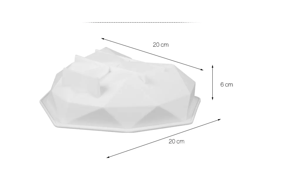 3D Алмазная любовь сердце силиконовая форма формы для выпечки губка торты шифон