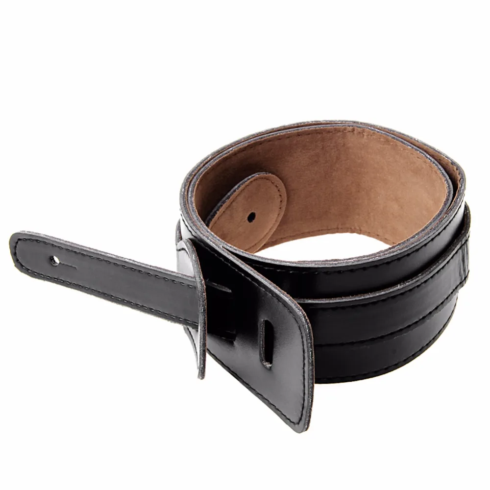 

Adjustable Soft PU Leather Thick Strap For Electric Acoustic Guitar Bass Black