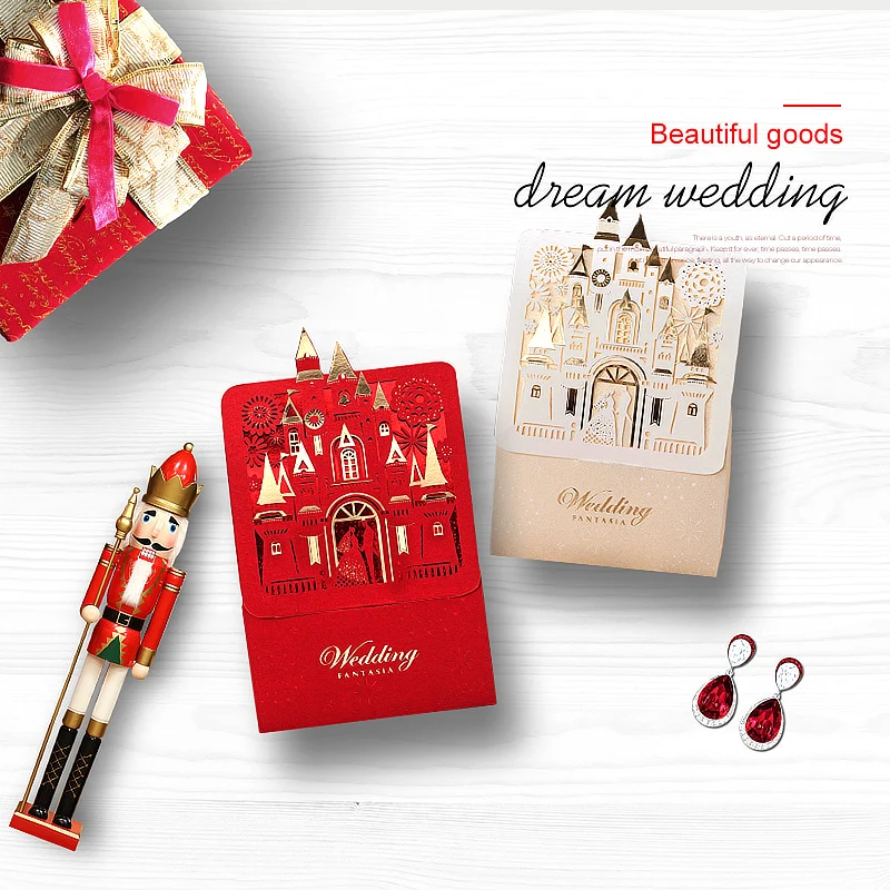 Castle design laser Cut Wedding candy box gift boxes | Дом и сад