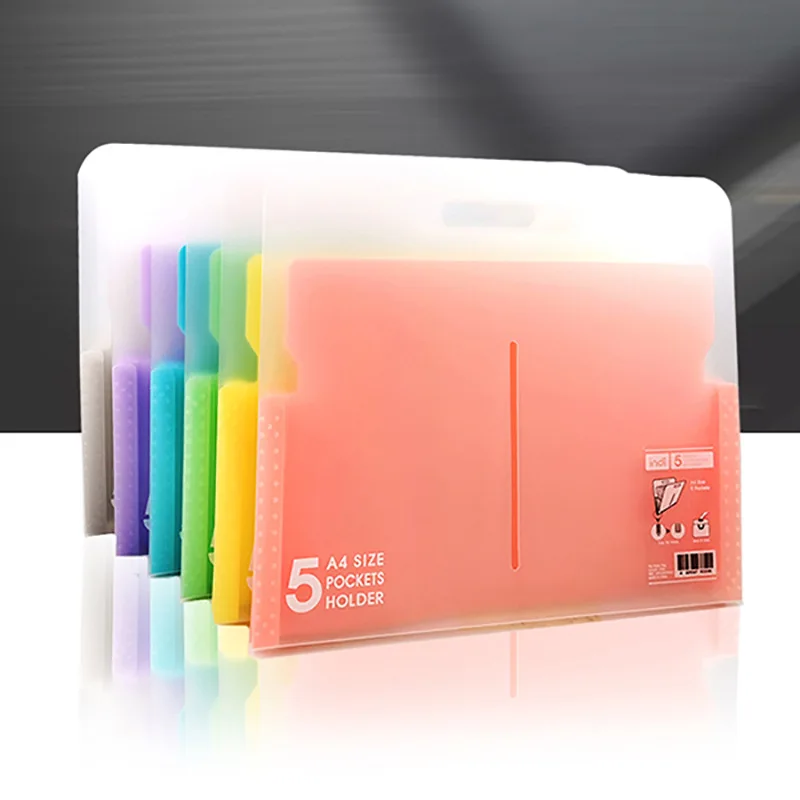 Coloffice конфетный цвет Высококачественная тестовая бумажная папка с зажимом сумка горизонтальная портативная 5 органная сумка складские