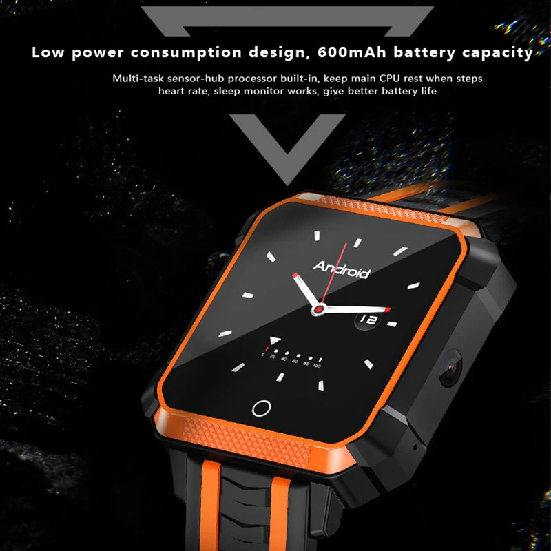FocusSmart H7 Smart Watch Men Waterproof GPS Smartwatch Android Smart Watch 4G Smartwatch Waterproof Message Call Reminder Ip68