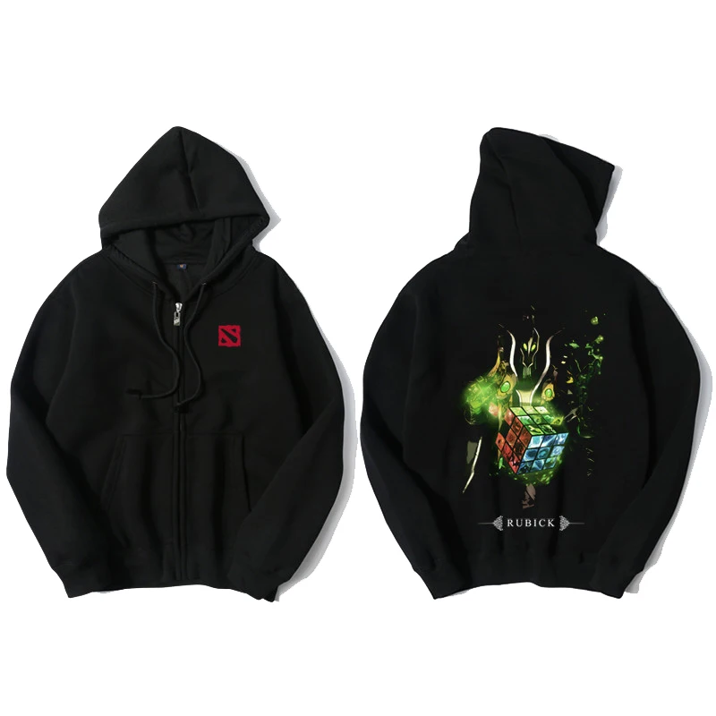  WBDDT Rubick Men DOTA 2 Hoodies Cotton Hero Zipper Sweatshirt Side Pockets Hoody Outerwear Unisex C