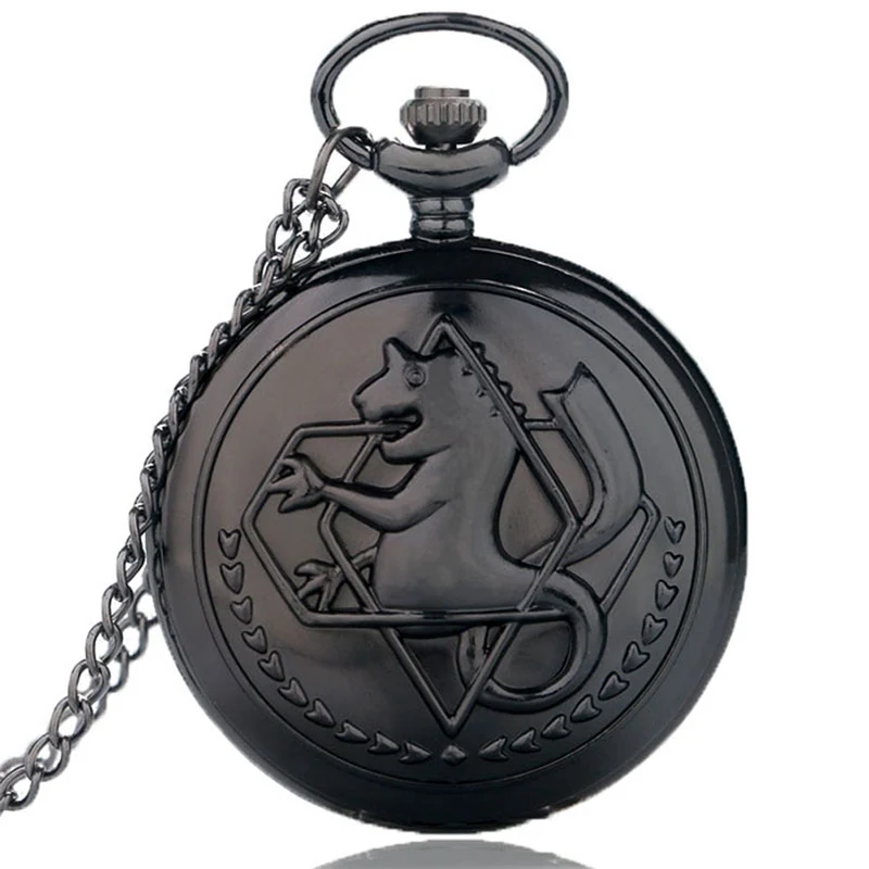 Высокое качество Full Metal Alchemist серебряные часы кулон Для мужчин кварцевые карманные часы Японии аниме Цепочки и ожерелья дети мальчик часы мужские подарок - Цвет: 5