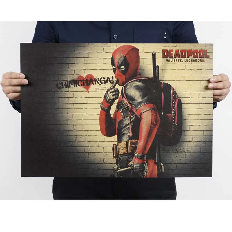 Deadpool Vintage Movie Poster Kraft Paper Posters Drawing Classic Poster Bar Home Decoration