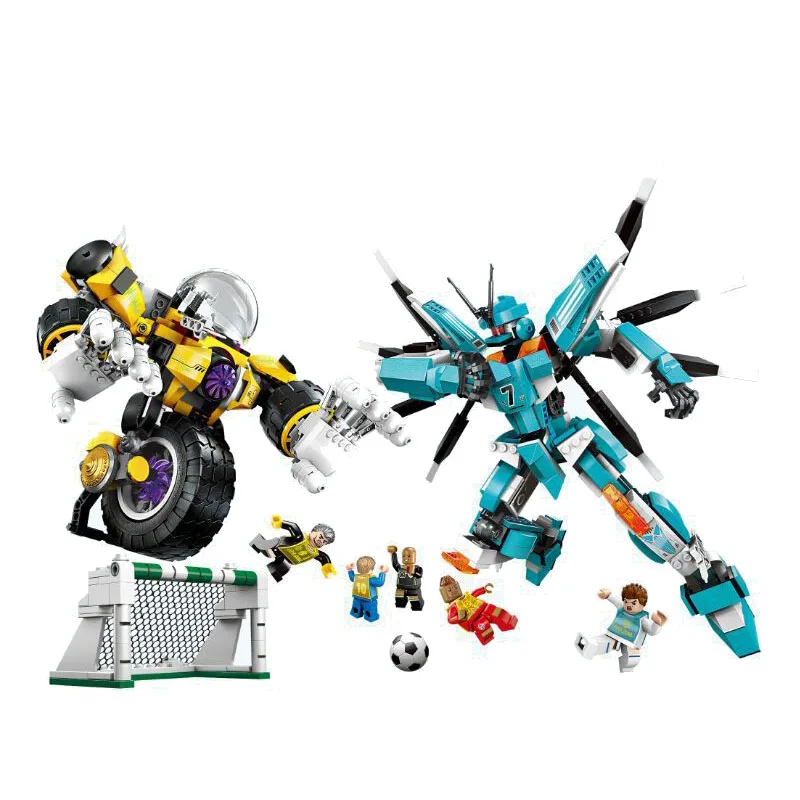 

Enlighten Building Block Super Soccer World Cup Decisive Battle 5 Figures 938pcs Educational Technic Bricks Toy For Boy Gift