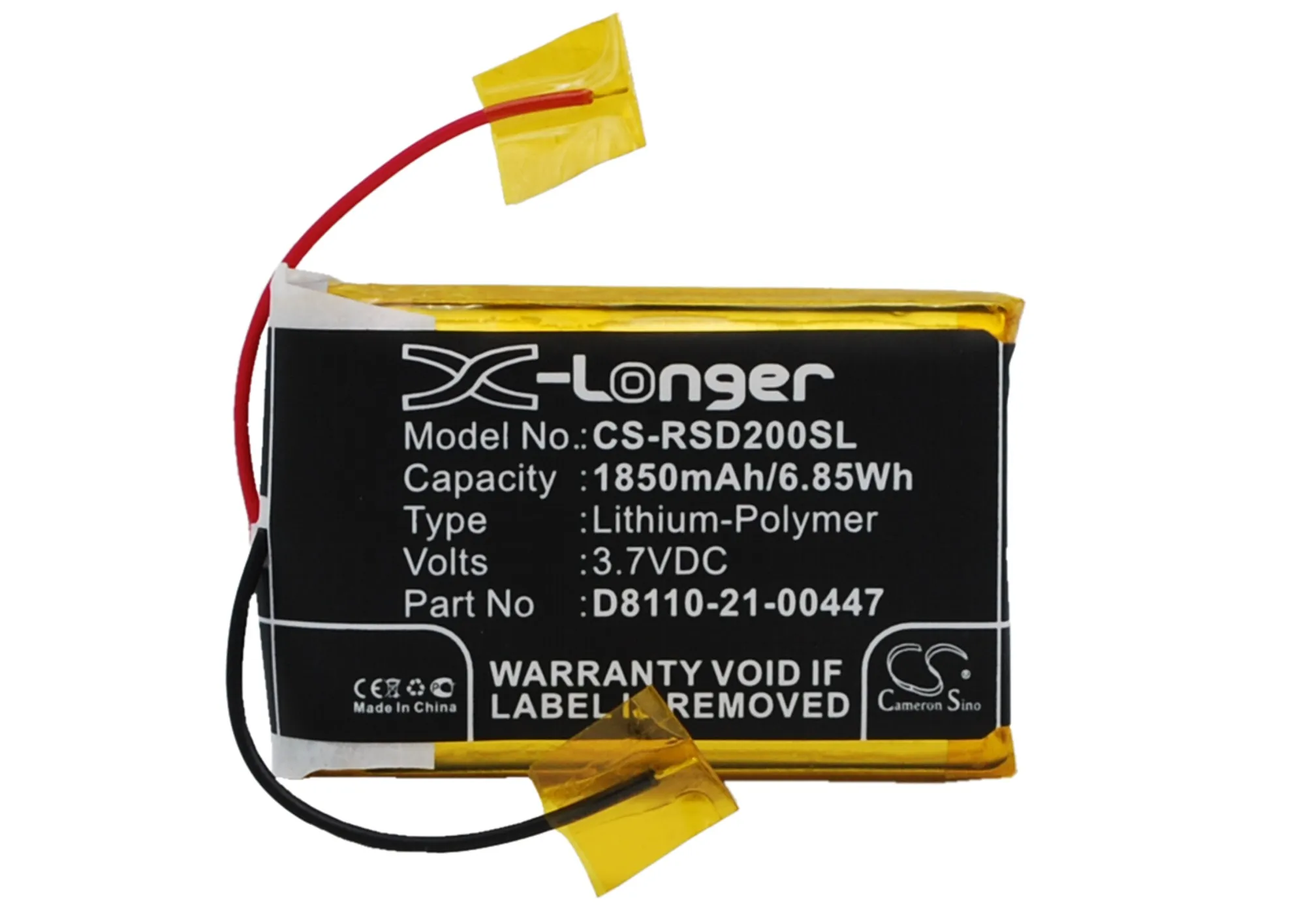 D8110-21-00447 батареи Cameron Sino 1850mAh для Roberts Sports Dab2 | Источники питания