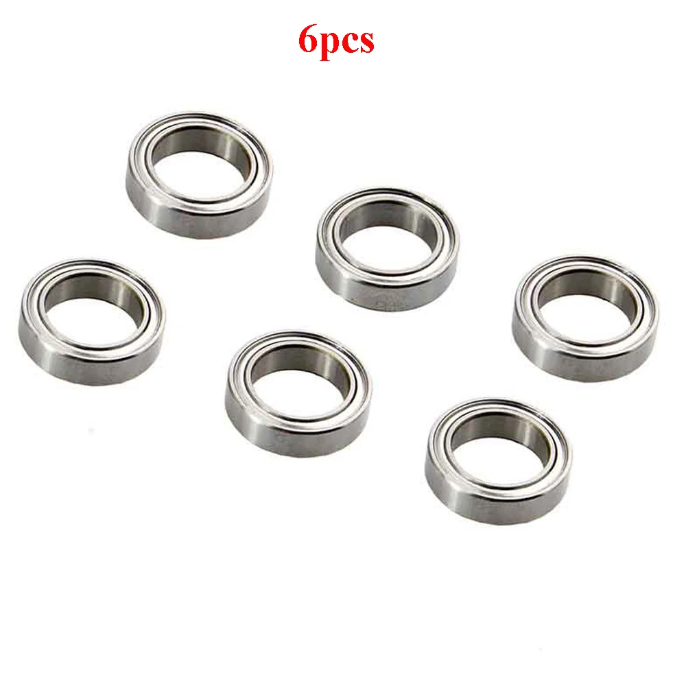 6Pcs H98044 Bearing 10*15*4 Metal Axle Bearing for RC Model Cars Spare
