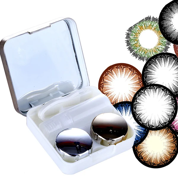 Portable Contact Lens Case Container Kit With Mirror Eyes Care Eyewear