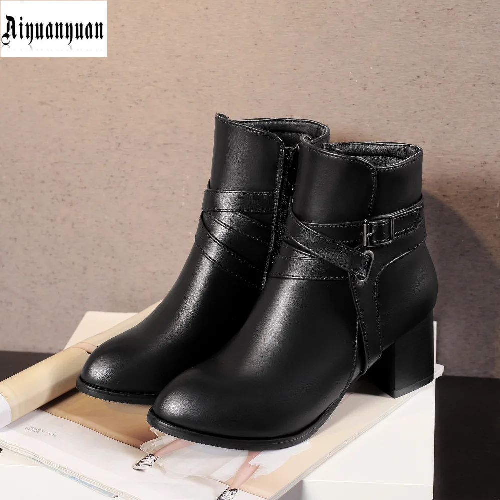 

NEW SALE style USA size to 10.5 11.5 12.5 13 14 14.5 pointed toe design PU wrinter warm WOMEN boots most countries FREE DELIVERY