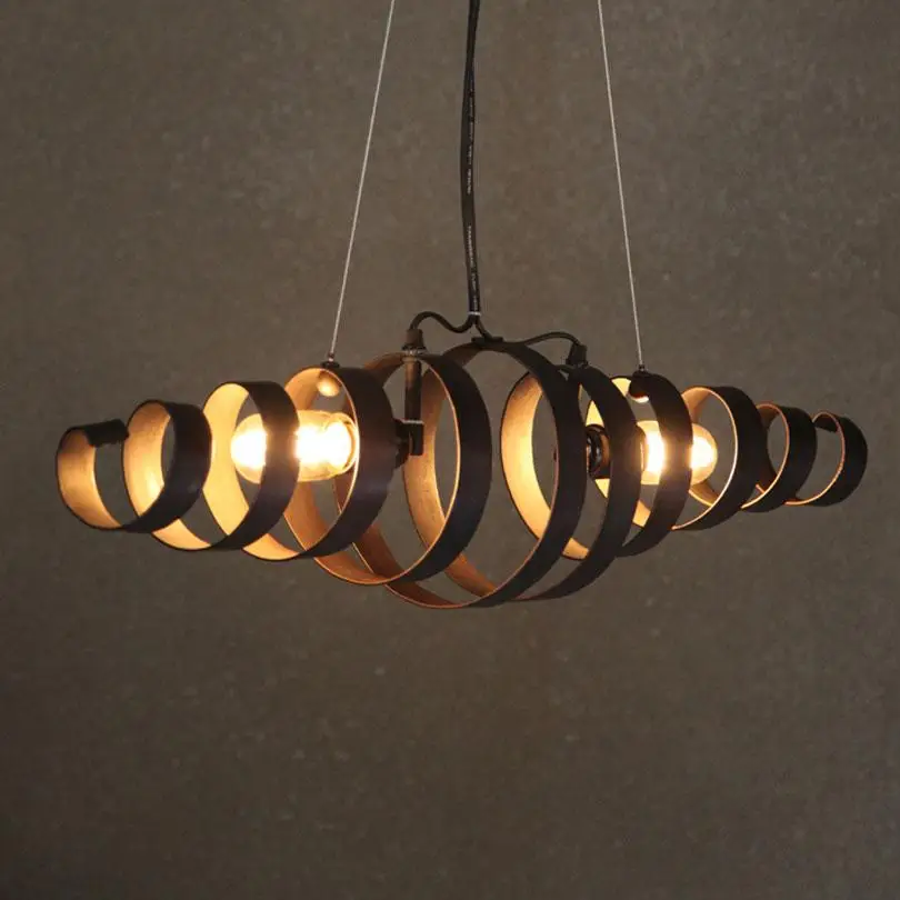 loft iron pendant light nightclub industrial steampunk metal punk