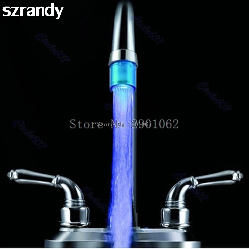 Bathroom Kitchen Mini Blue Glow LED Light Water Stream Faucet Tap LD8001 A8 B119