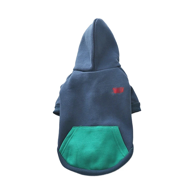 Navy blue Лоскутная Одежда для собак зимняя одежда для домашних животных для собак французский щенок бульдога костюм ватм Pet курта для Собак Мопс хлопчатобумажная одежда для домашних питомцев - Цвет: Navy blue