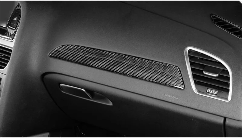 Автомобильный Стайлинг для Audi A4 B8 A5 углеродное волокно Co-pilot держатель стакана воды отделка полосы декоративный стикер для интерьера крышка аксессуары