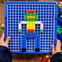 Дети 480 шт 3D Пазлы мозаика пуговица-грибок набор для ногтей игрушки для детей развивающие Искусство Дети искусство креативная доска «сделай сам» подарок