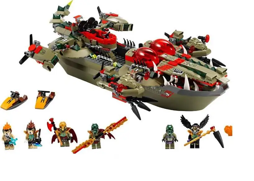 

Chimaed Cragger's Command Ship Building Block Cragger Educational Figure Bricks Model Toys For Children 70006