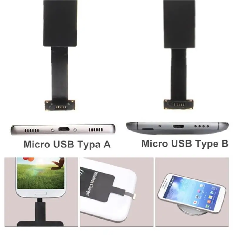 Universal Qi Wireless Charging Receiver Wireless Charger Film Coil Module for Micro-usb of All Android Mobile Huawei Xiaomi THL