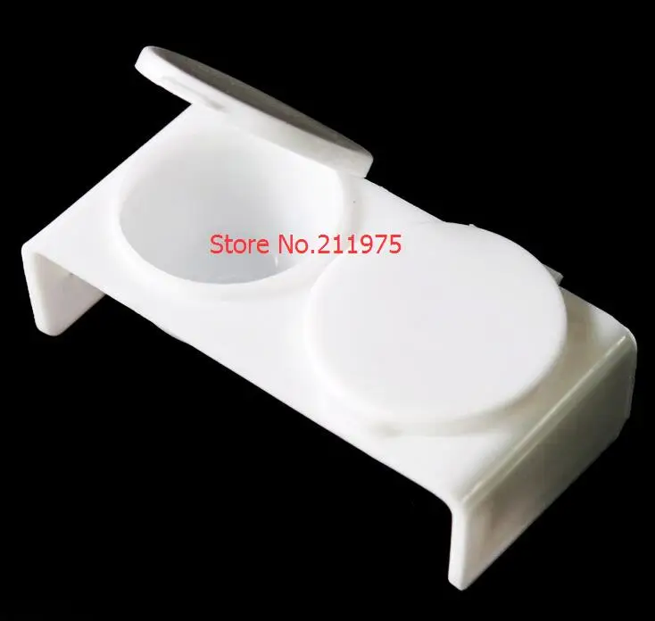 

10 PCS Acrylic Liquid holder double dappen dishes Case White Manicure Tool
