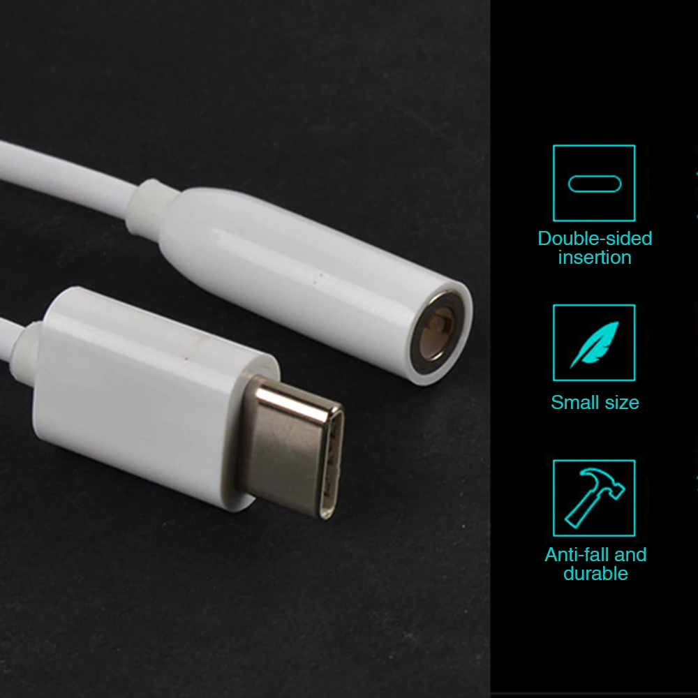 Тип C до 3,5 мм разъем для наушников аудио сплиттер адаптер AUX Кабель-адаптер Тип-C аудио конвертер для Xiaomi Mi8 MiA2 Pocophone F1