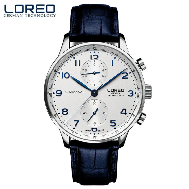 LOREO Mens Watches Top Brand Luxury Quartz Watch Men Waterproof Sport Military Watches Men Leather relogio masculino 2017 M27 loreo casual mens watches brand luxury leather men military wrist watch fashion men sports quartz watch relogio masculino m32