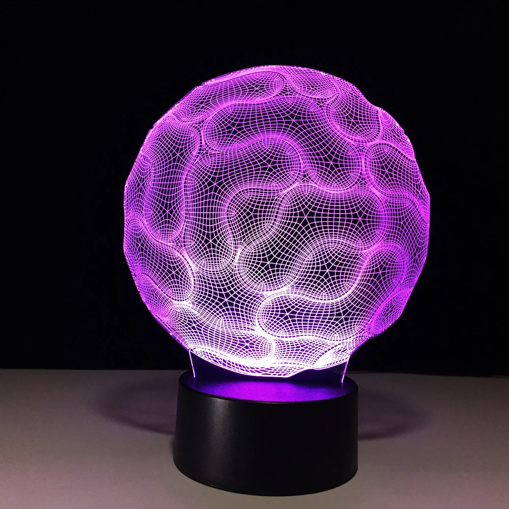 3D светодиодный Home Decor 7 цветов Изменение ночные огни USB мозг лампы новинка настольные лампы Спальня постели спать светильник подарки
